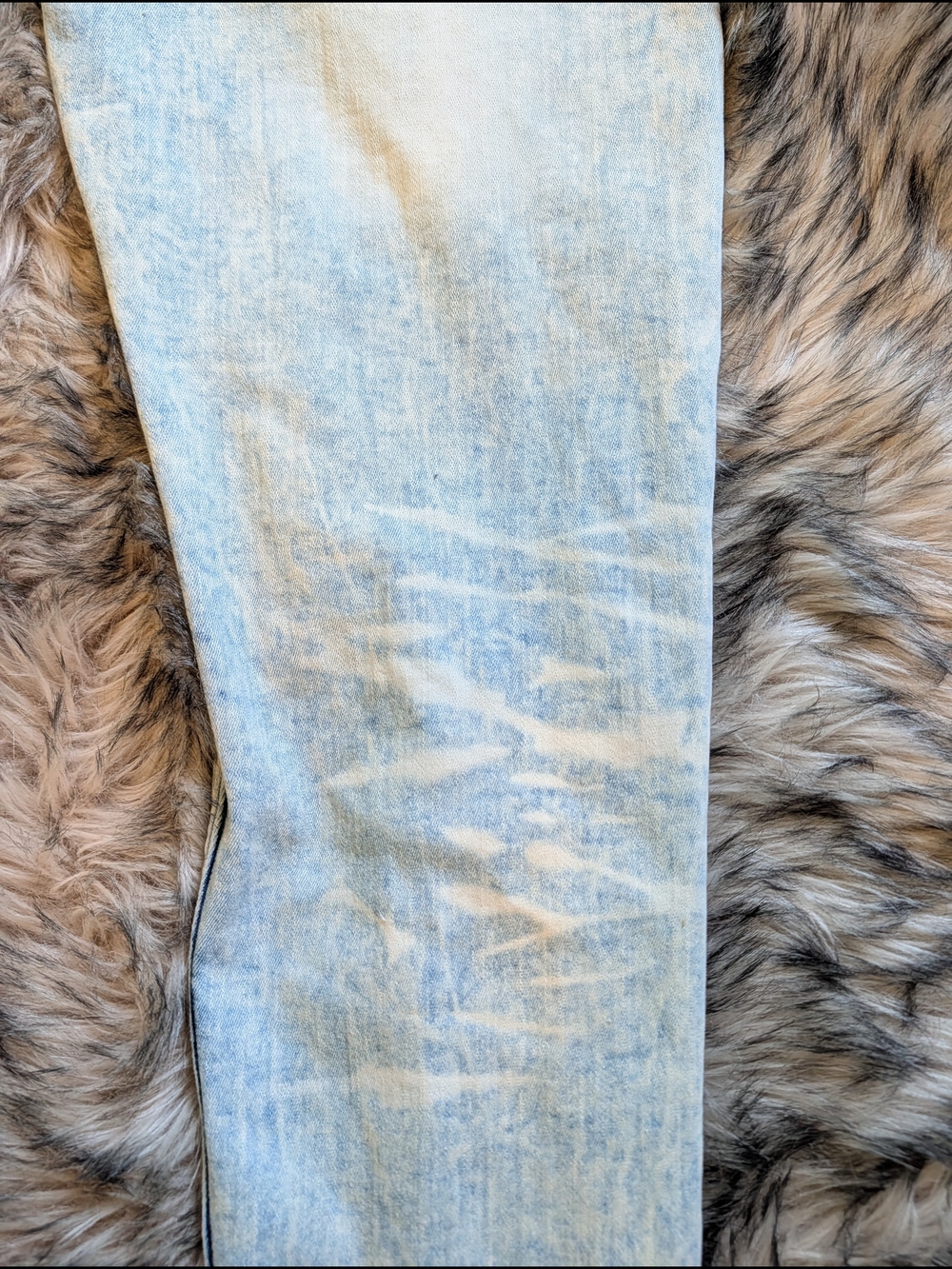 Reason Streetwear Acid Wash Moto Jeans Padded Underlay Rips Style #RSP-290 - Picture 3 of 6